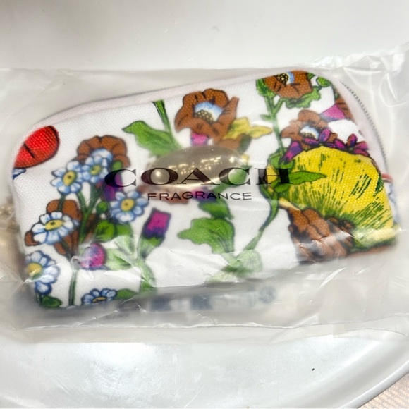 Coach Floral Perfumed Hand Cream lotion & mini bag coin pouch set NEW - Picture 2 of 2